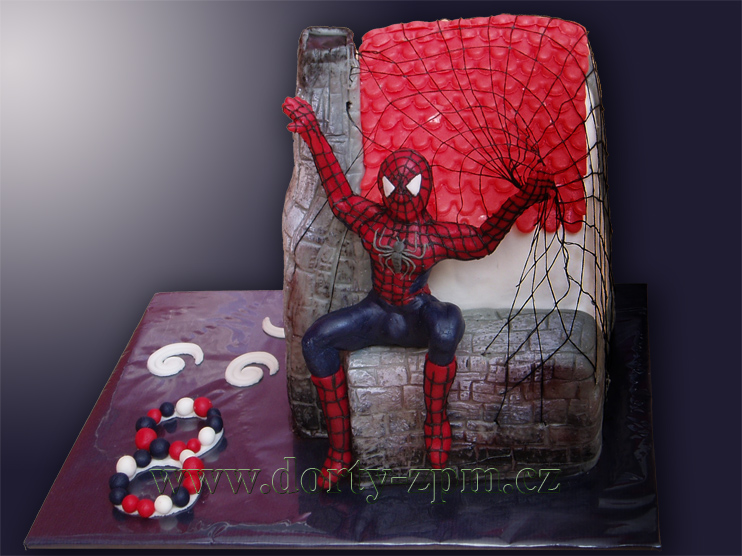 dort Spiderman, dětský dort