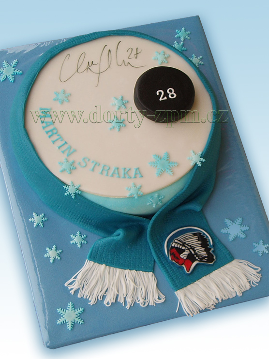 dort znak HC Plzeň, sportovní dort