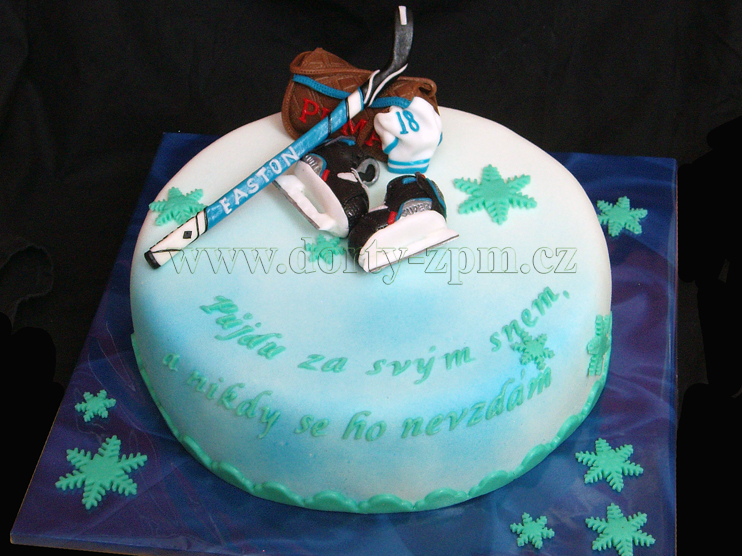 dort hokejový, sportovní dort