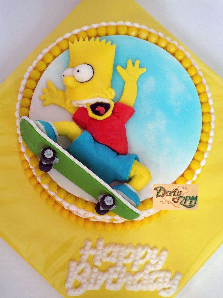 dort, Bart, Simpson, skateboard