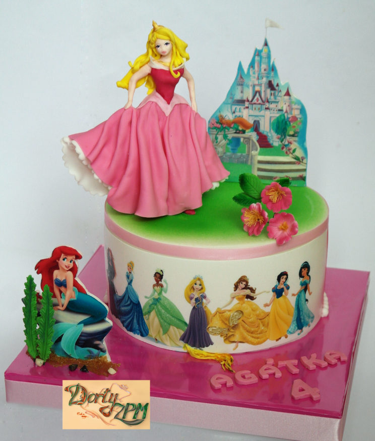 dort,cake,princezna,popelka,ariel,sněhurka