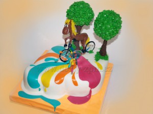 dort  Koloběžka a kůň            