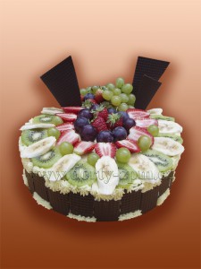 dort ovocný-čokoláda